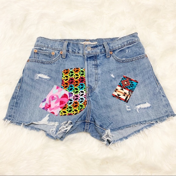 Rare Levi’s 501 Wedgie Patch Cutoffs - Picture 1 of 3
